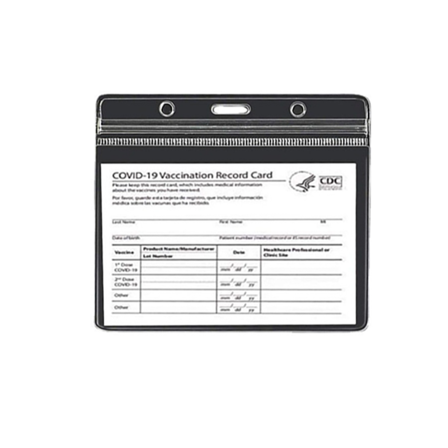Colourful CDC Vaccination Card Holder PVC Protective Case 2