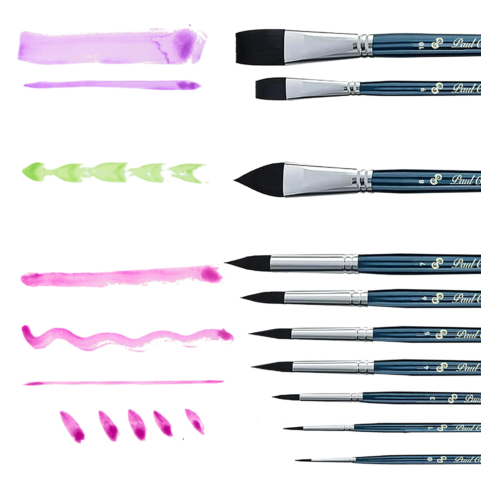 10 PCS Watercolor Brushes 2