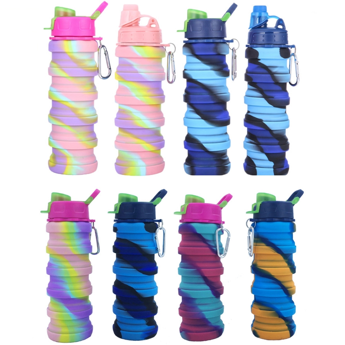 17 Oz Collapsible Silicone Water Bottle 3