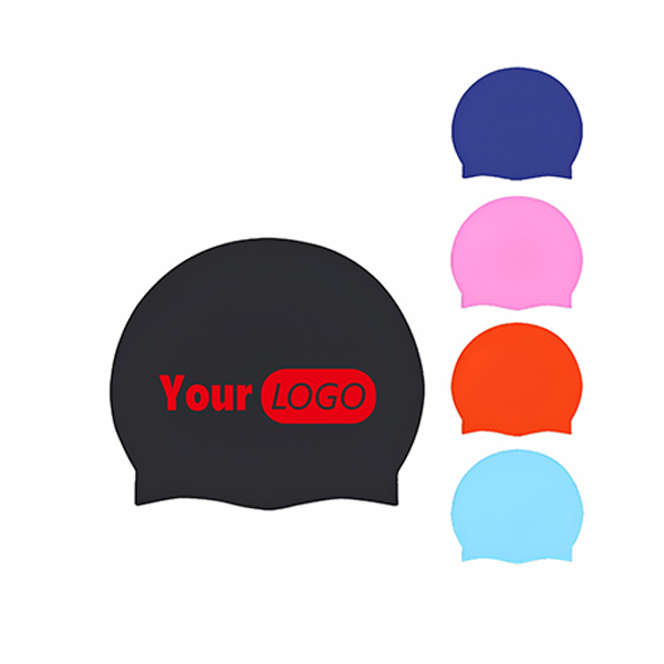 MOQ50 Durable Silicone Swim Cap With Custom Logo 2