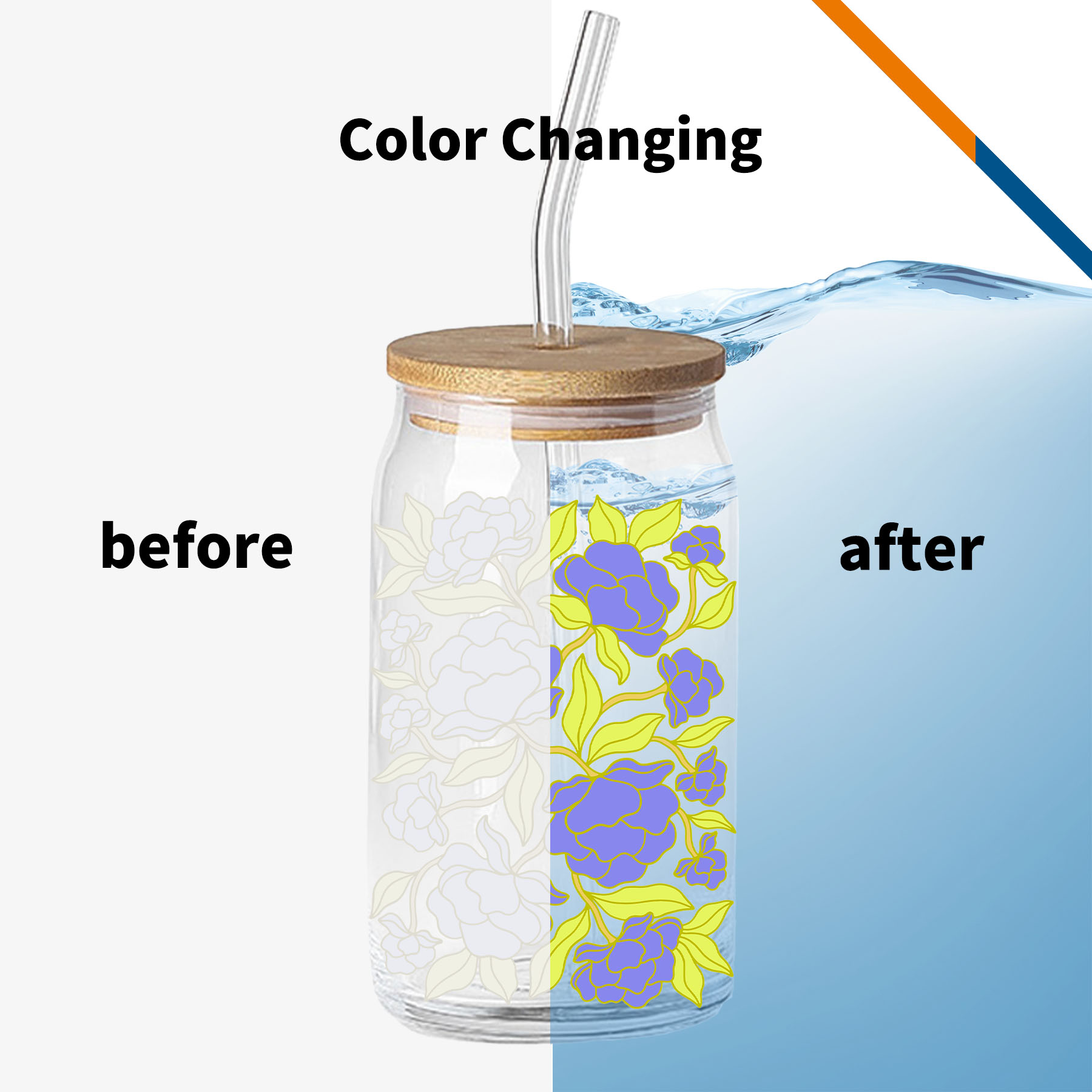 Talen Cold Color-Changing Mason Jar - 16 OZ. 1