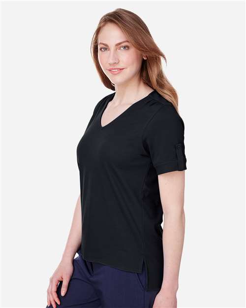 Women's CrownLux Performance® Plaited Rolled Sleeve Shirt - DG20WB 37
