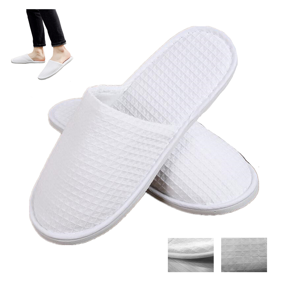 Disposable Closed Toe Waffle Slippers 3