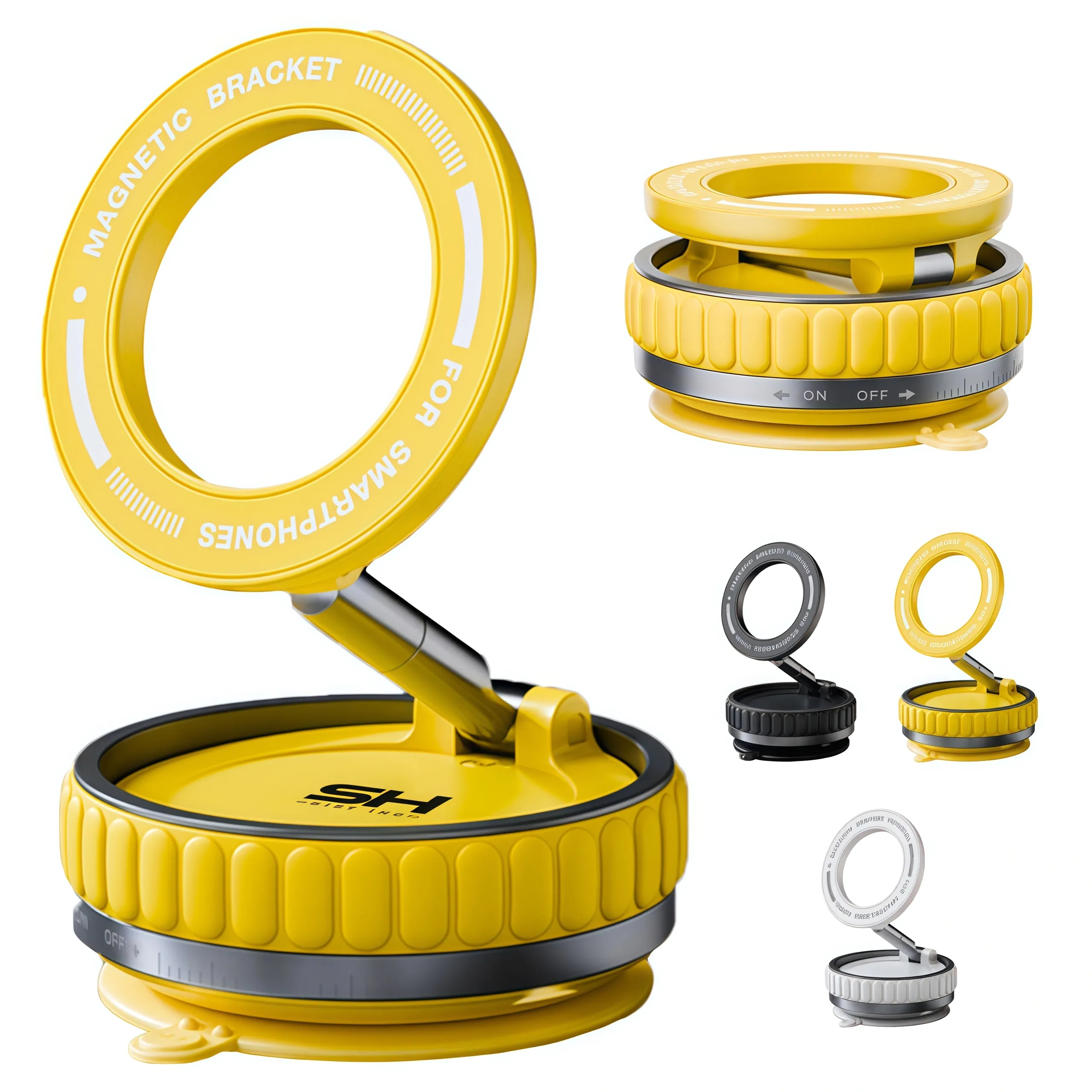 Car Phone Holder with Strong Magnet and Vacuum Base 4