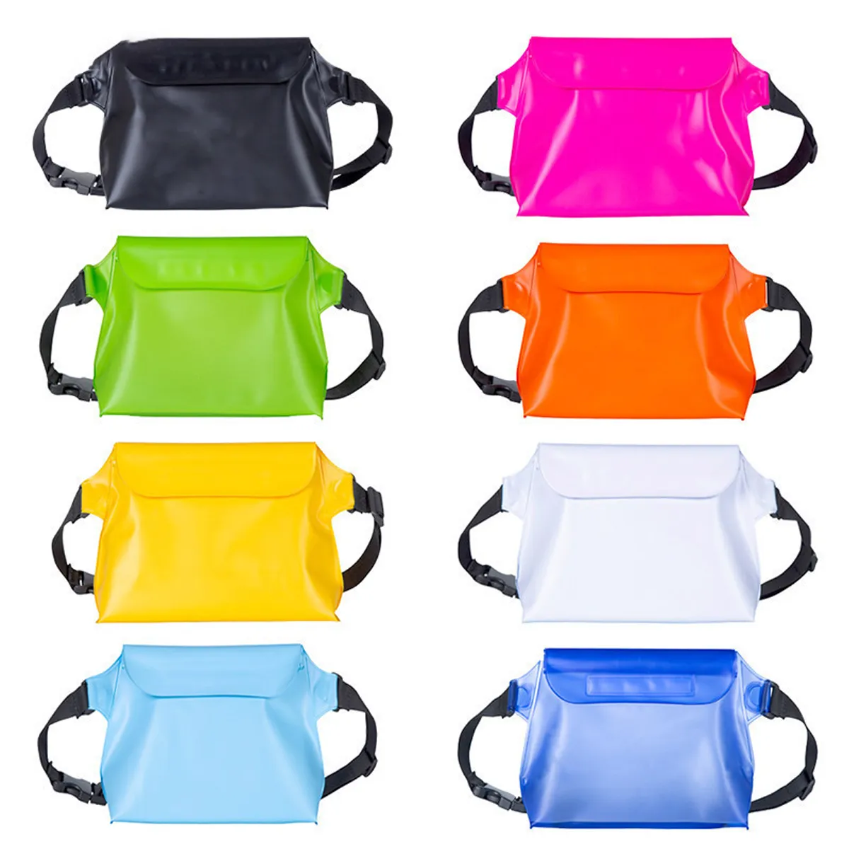 Colorful Waterproof Pouch Fanny Packs With Black Waist Strap 5