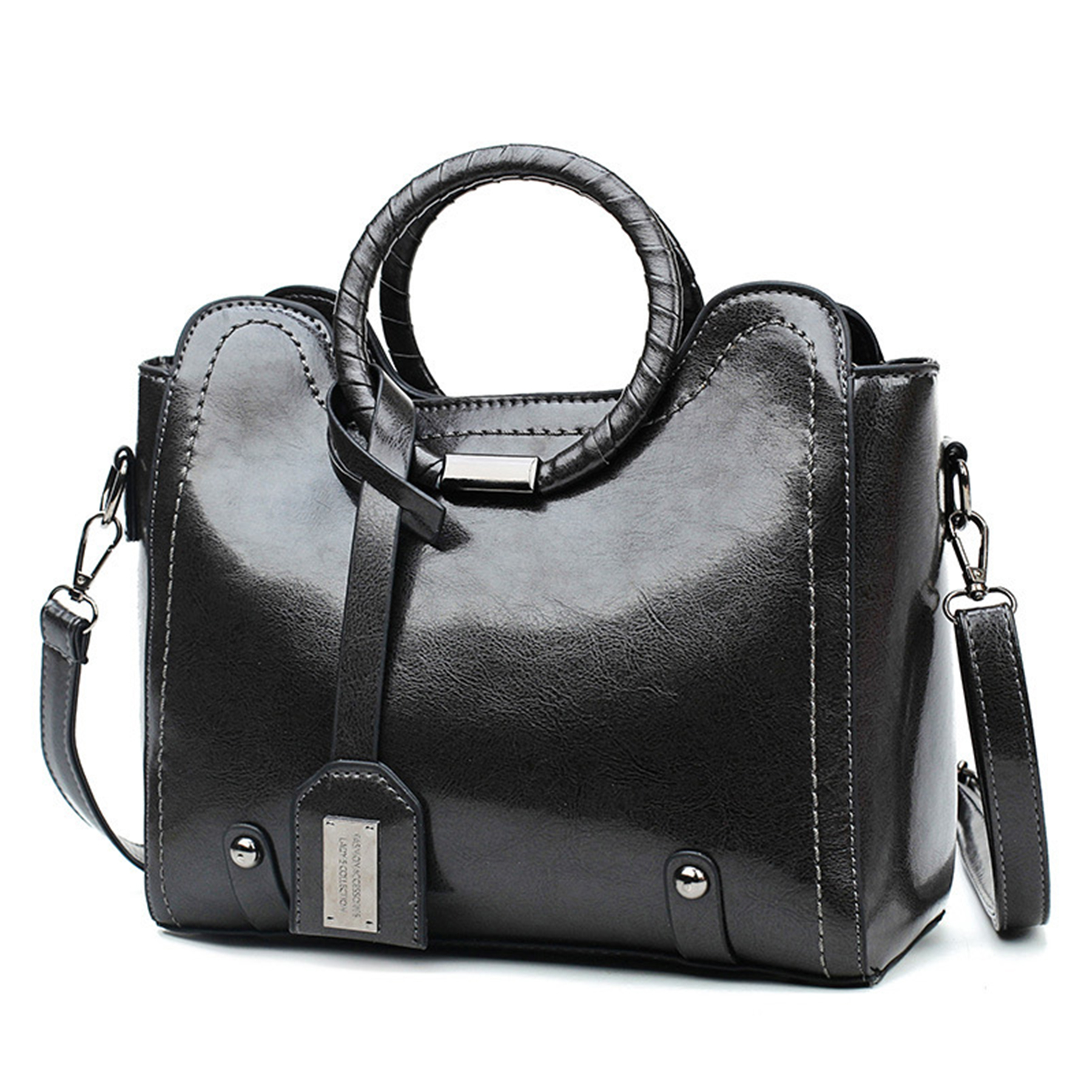 PU woven tote bag for women 6