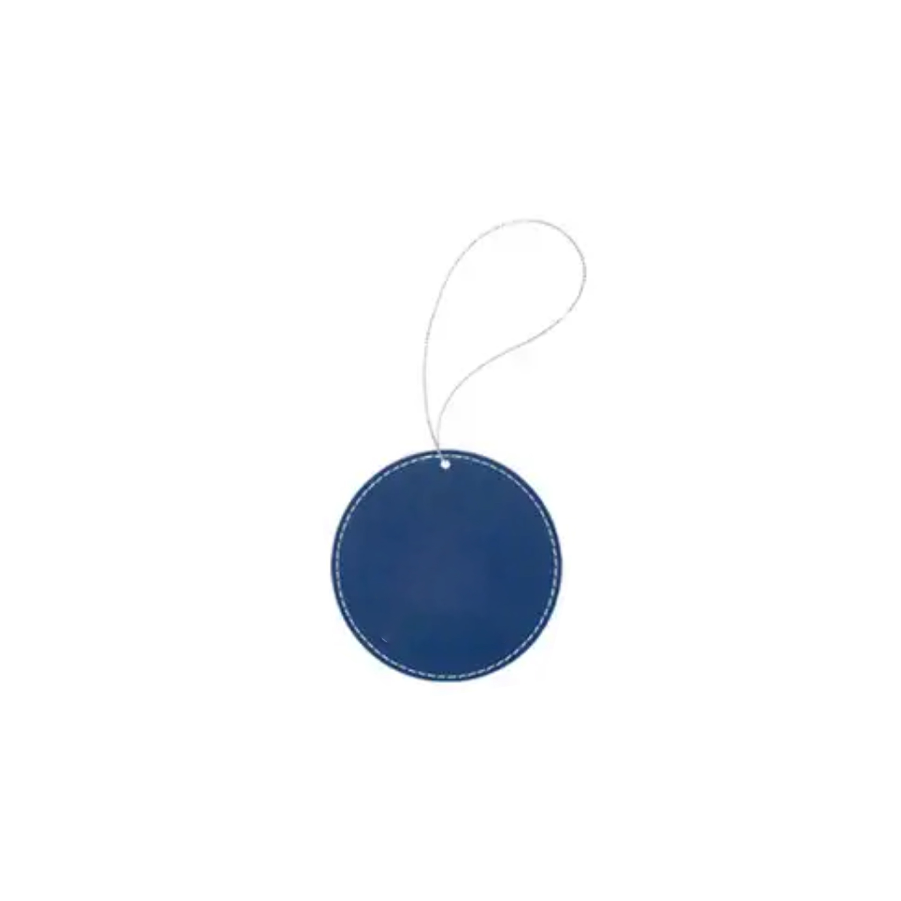Leatherette Round Ornaments with String 11