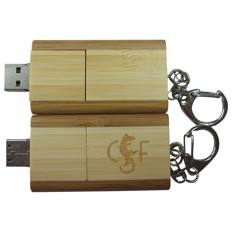 Eco Friendly Bamboo or Wooden USB Drive Swing Capless 4