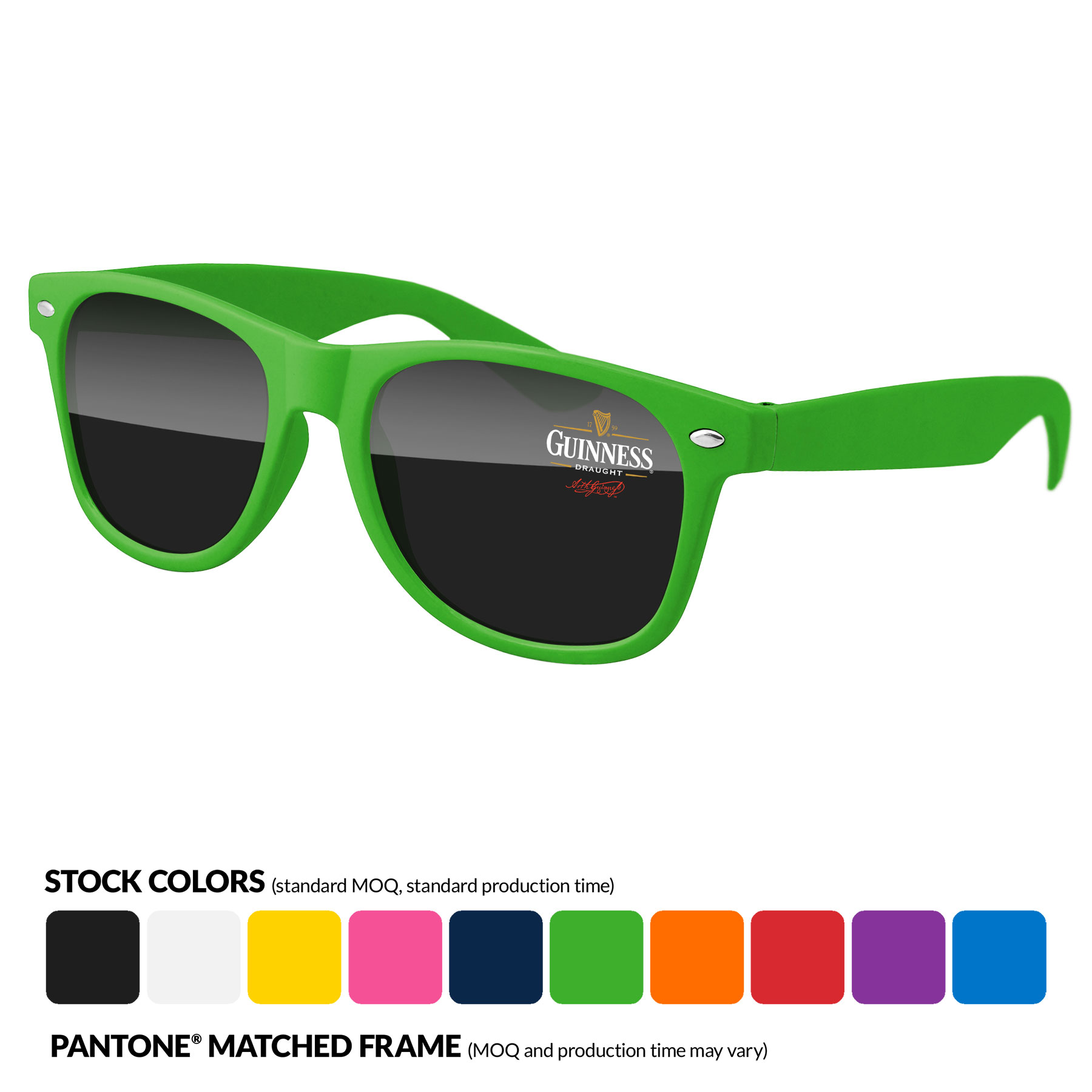 Retro Sunglasses w/ corner lens imprint (multi-color) 5