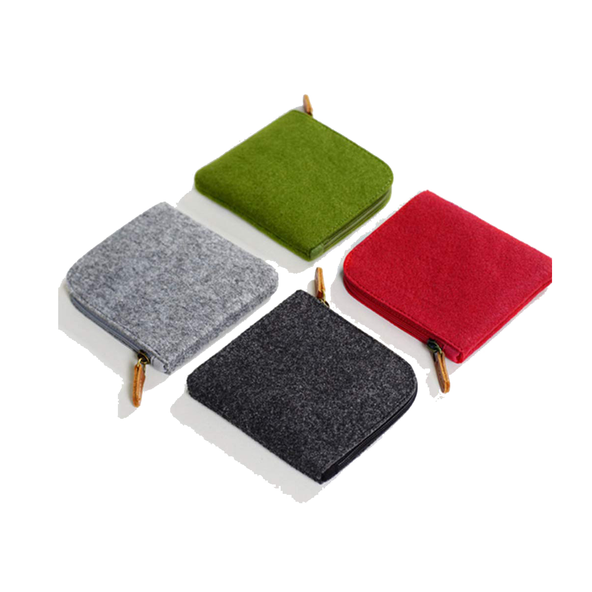 Zippered Felt Fabric Coin Purse 1
