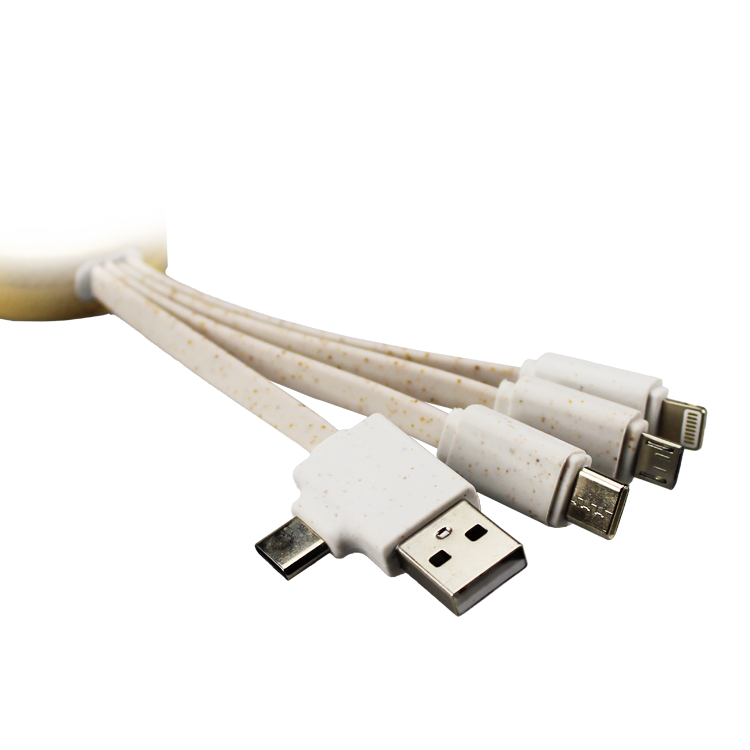 Dual Type-C Bamboo Charging Cable 3