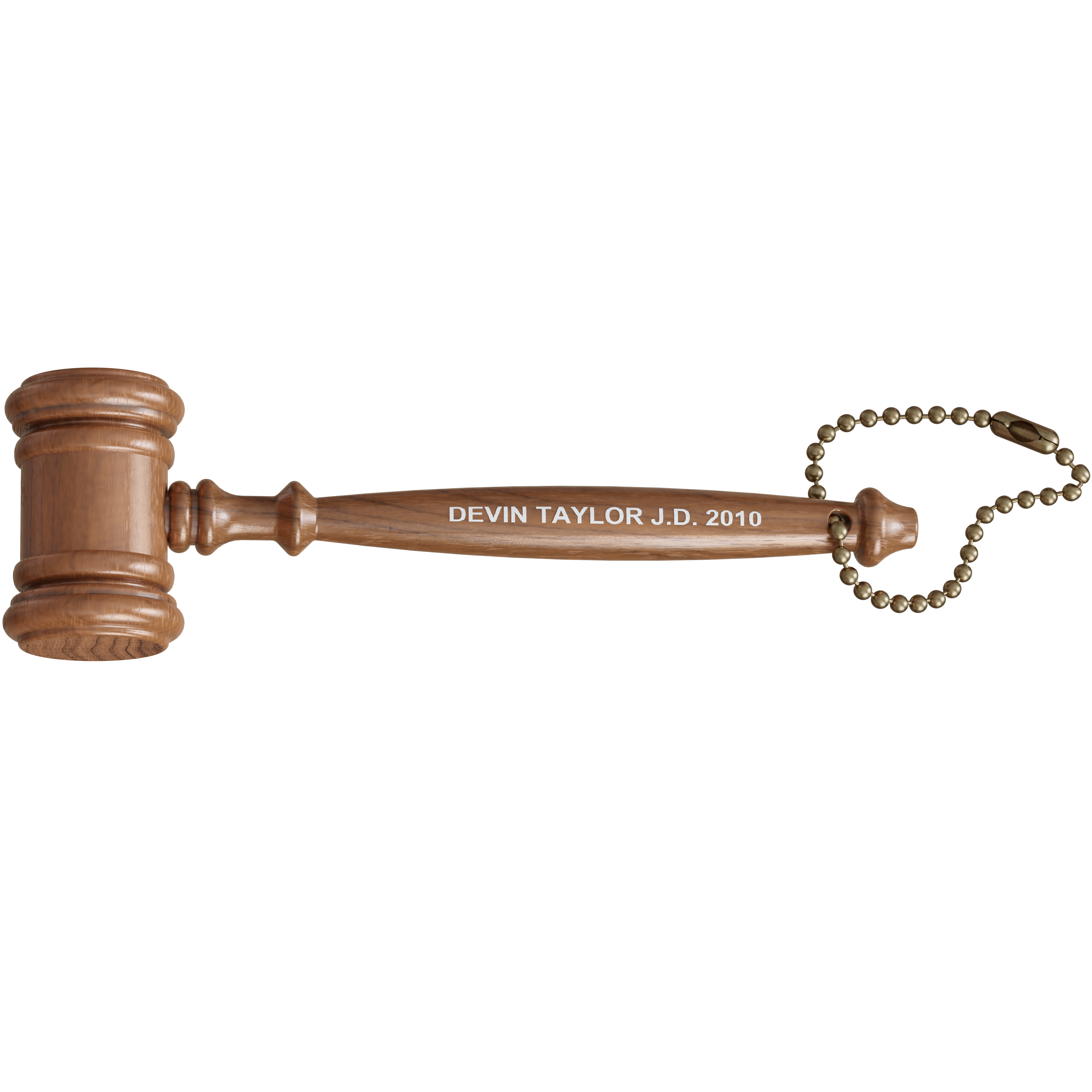 3-1/2" Petite Gavel Keychain with imprint 1