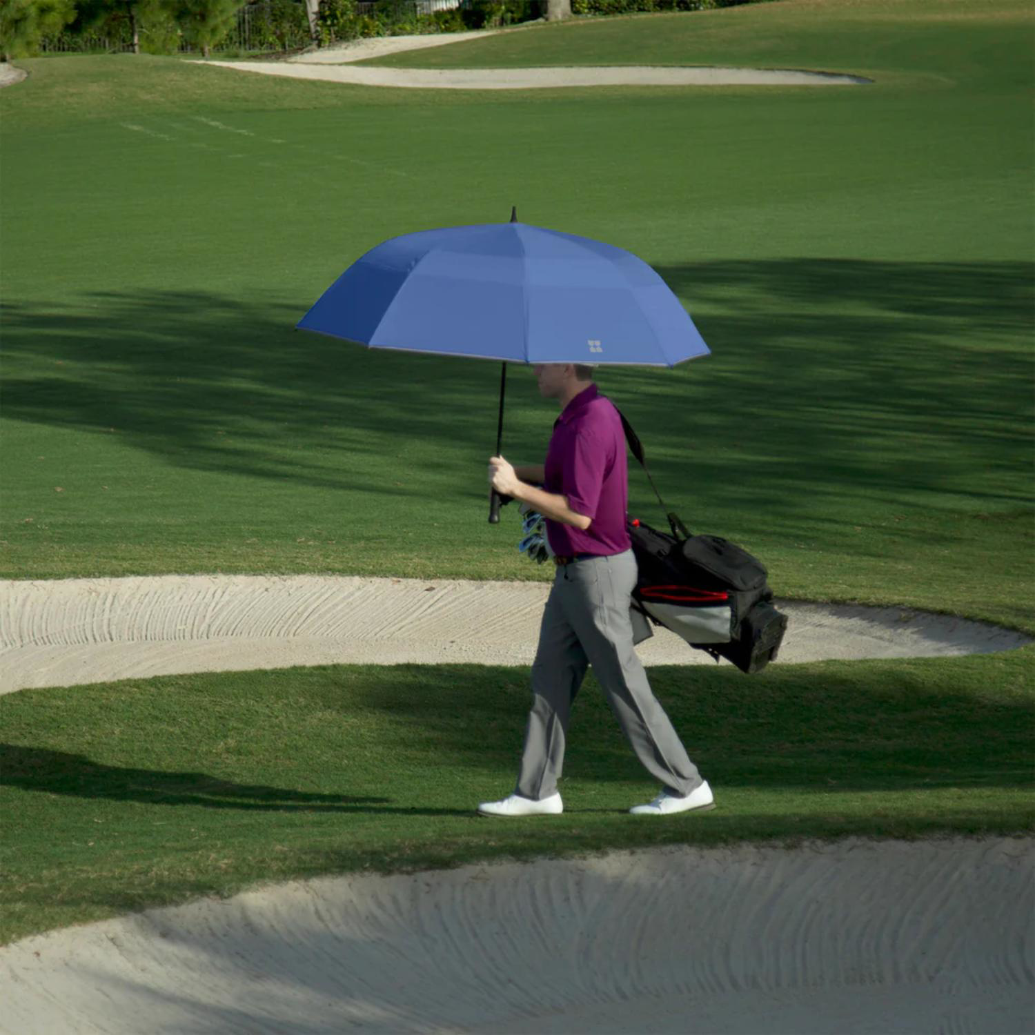 Weatherman® 100% Recycled 66″ arc UPF 50+ Golf Umbrella 4