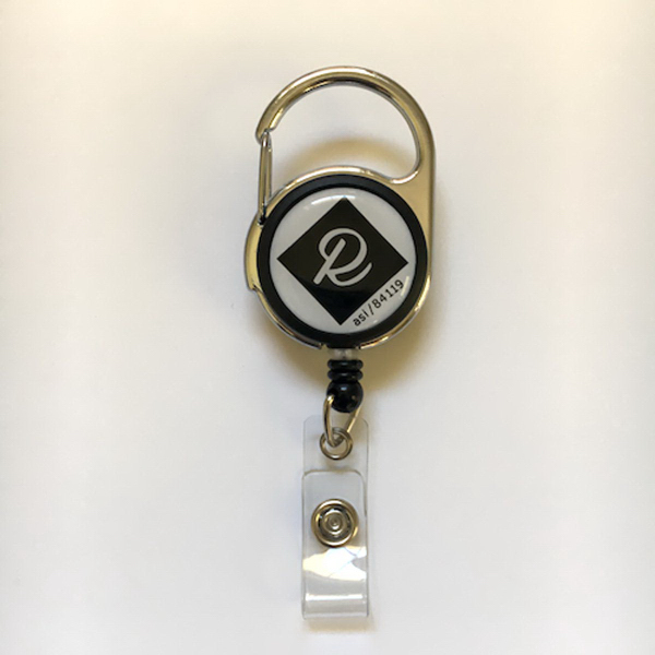 Carabiner Dual Clip Badge Reel 2