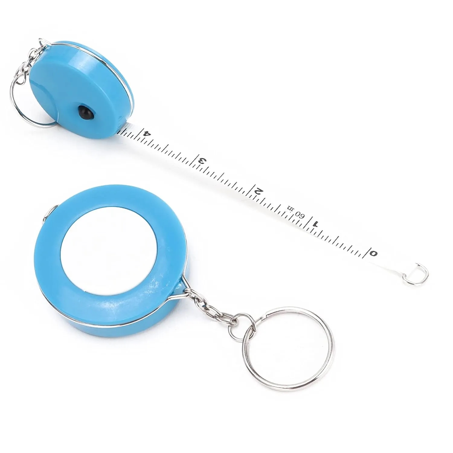 Dual-Side Retractable Tape Measure with Keyring 7