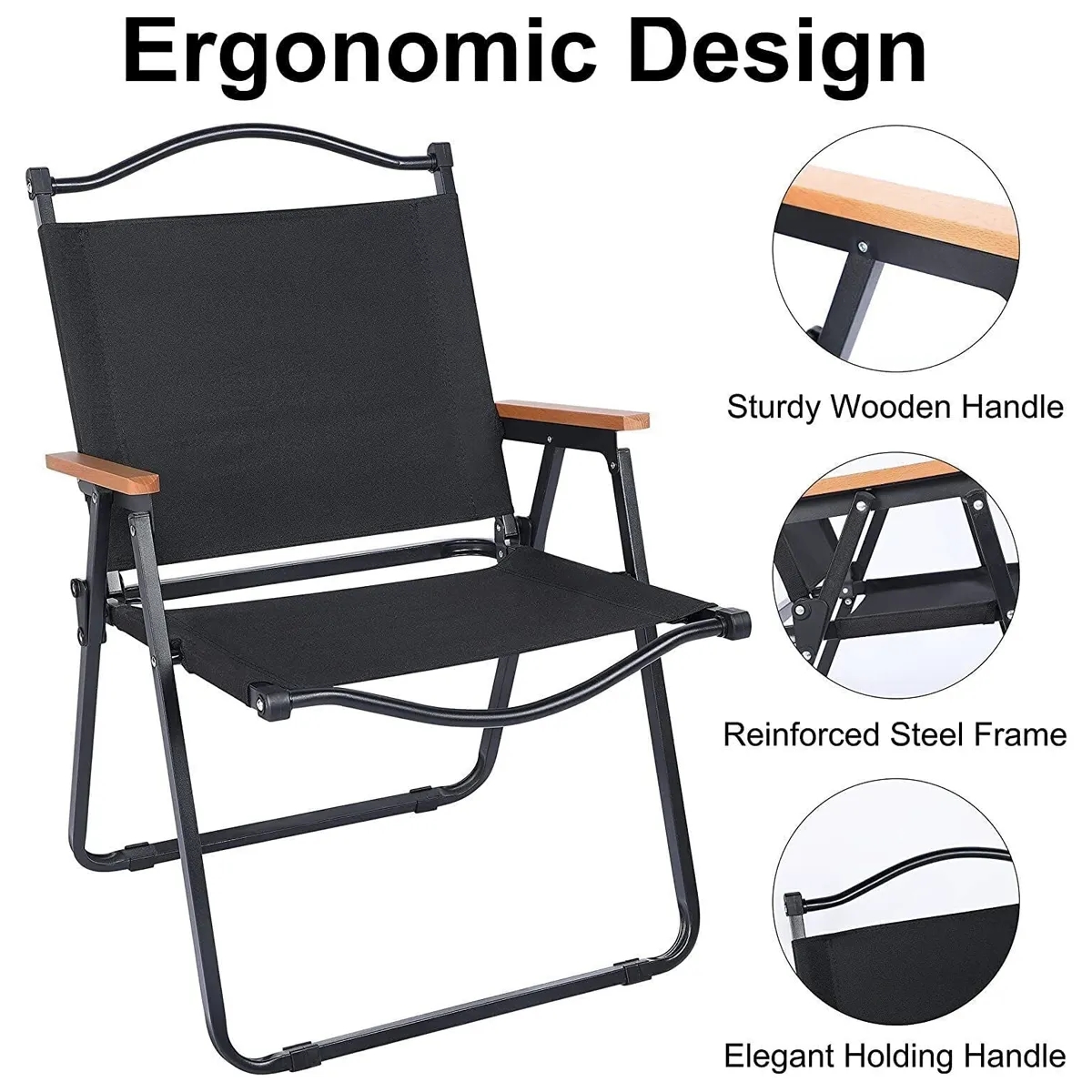 Folding Outdoor Camping Chairs with handle and storage bag 5