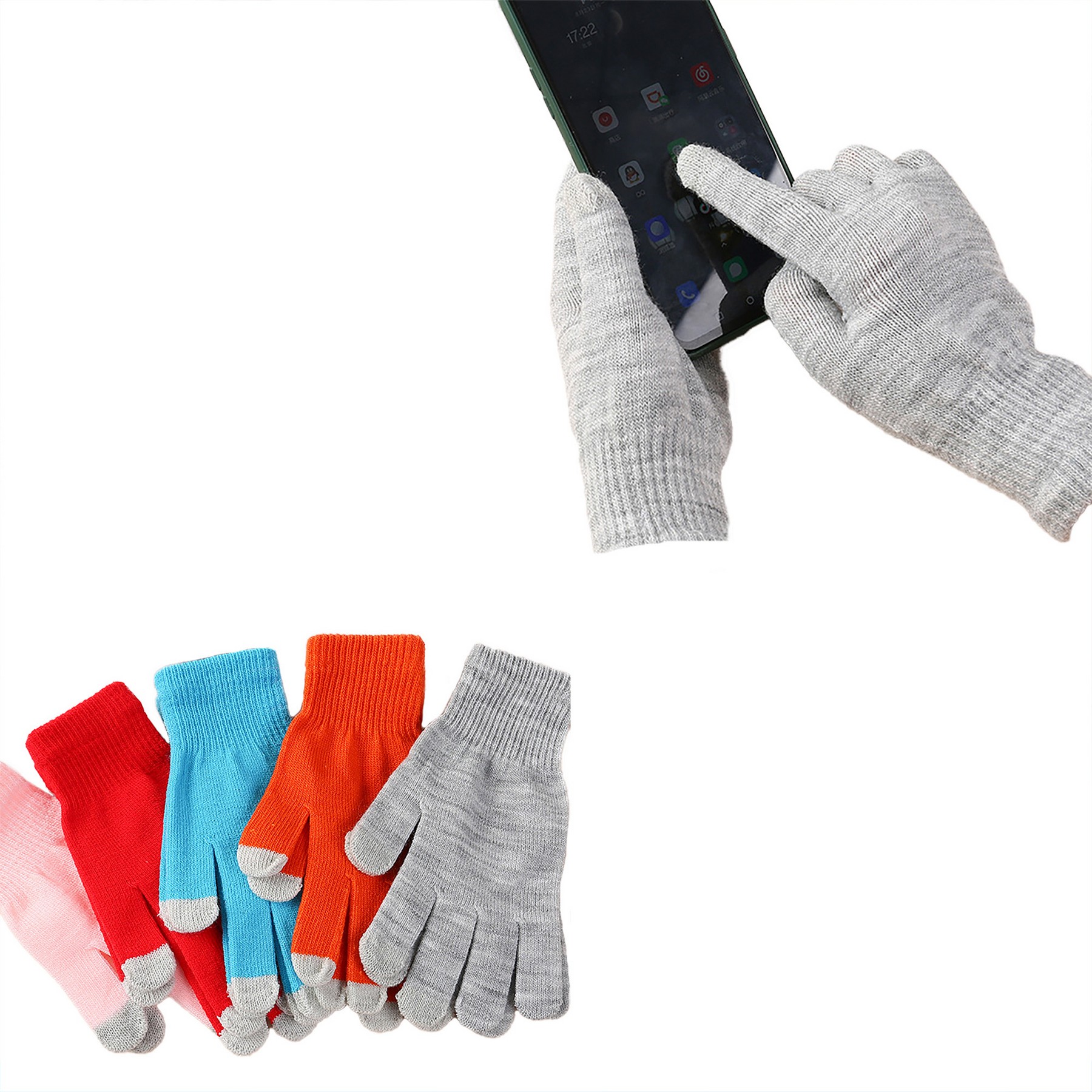 Warm Knit Touch Screen Gloves For Adults 10