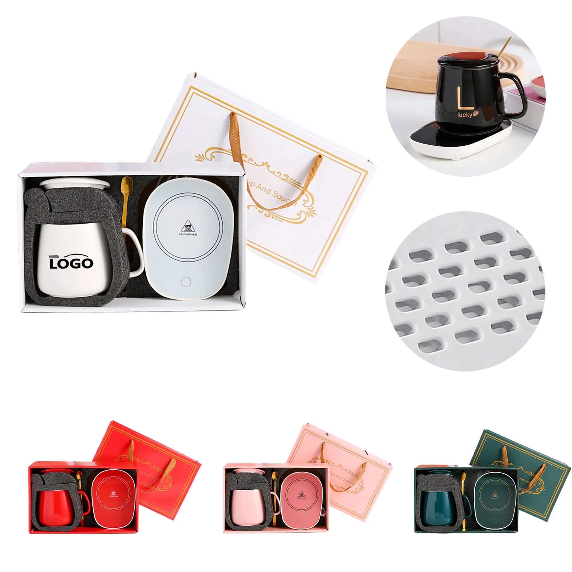 MOQ10 Heated Mat Gift Set With Mug 3