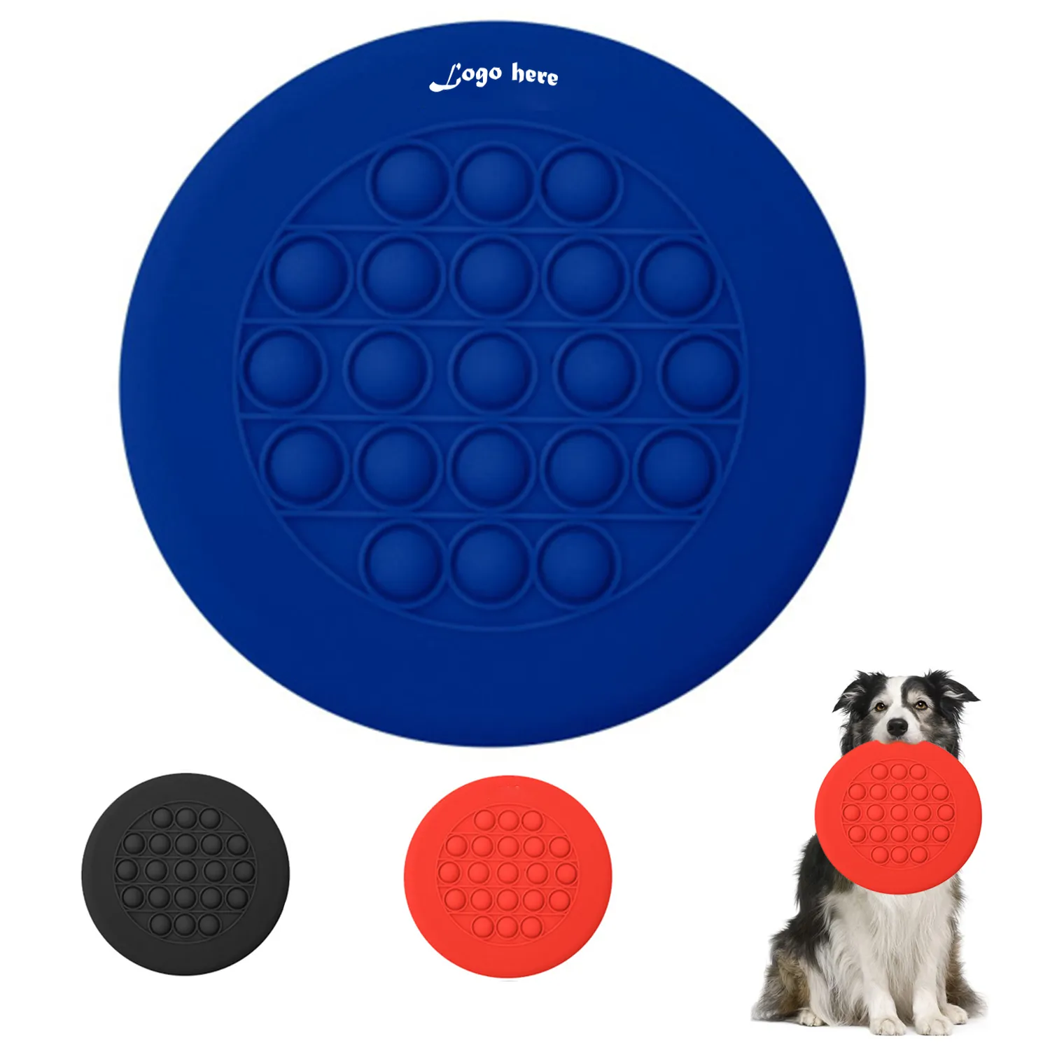 2-in-1 Silicone Push Pop Fidget Toy and Pet-Friendly Flying