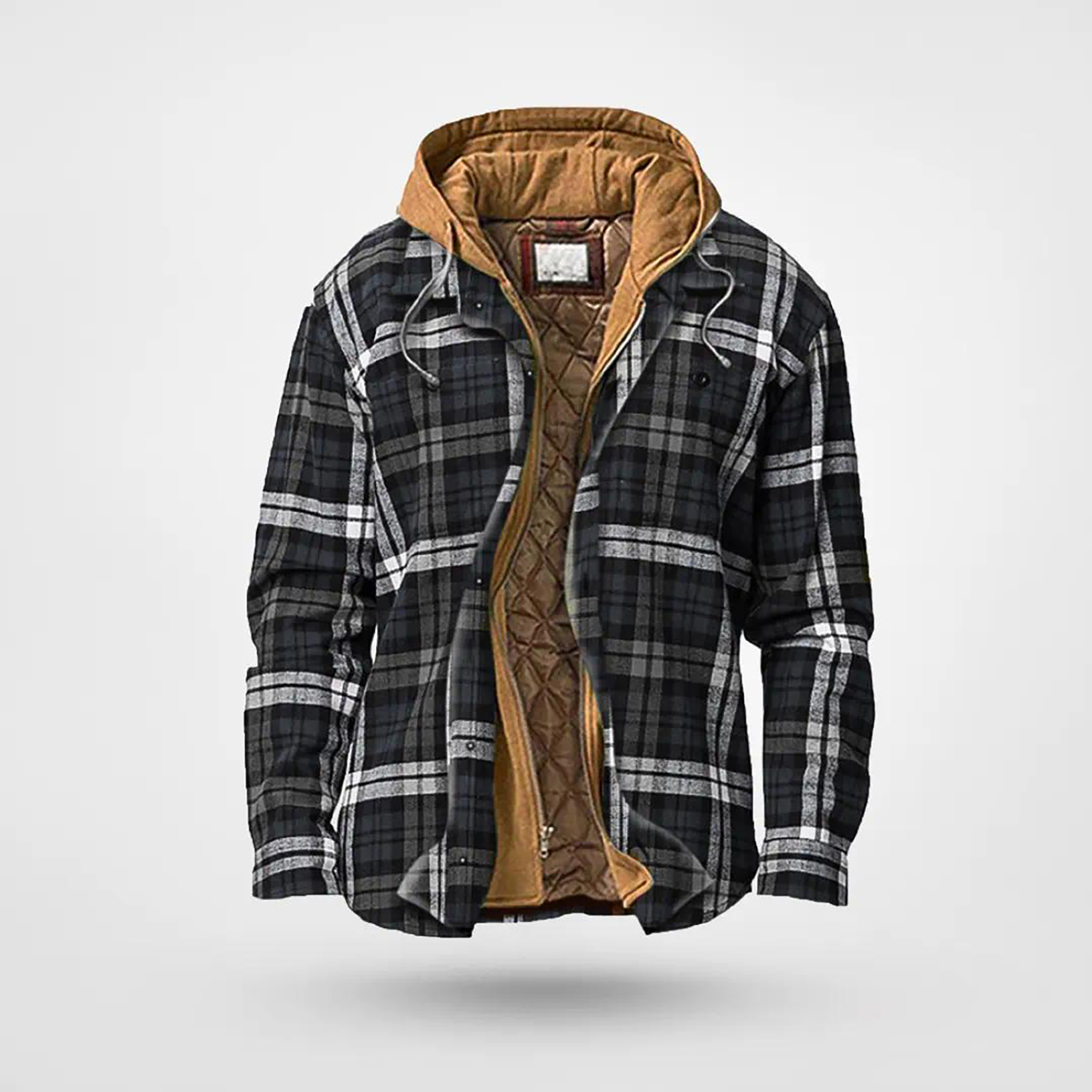 Plaid Cotton Hooded Jacket 2