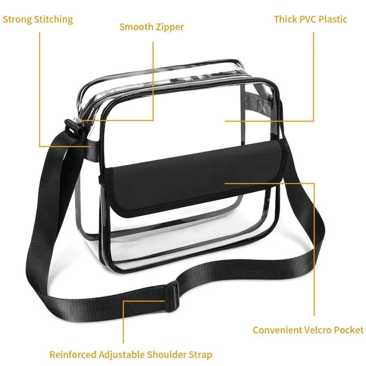 Stadium Approved Crossbody Clear Messenger Bag 3