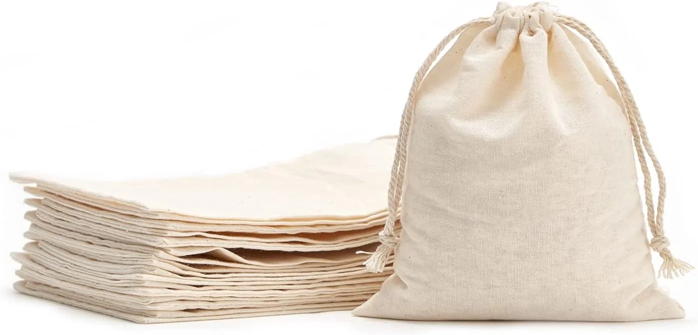 Custom Cotton Burlap Drawstring Pocket 5