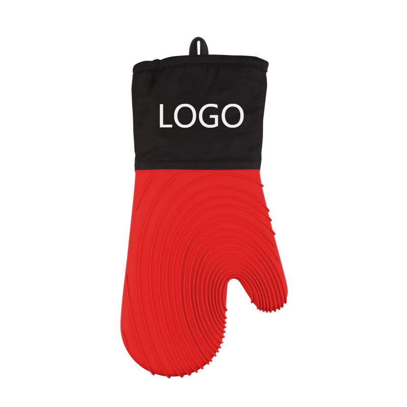 Thick Cotton Non-Slip Waterproof Silicone Insulation Oven Gloves 7