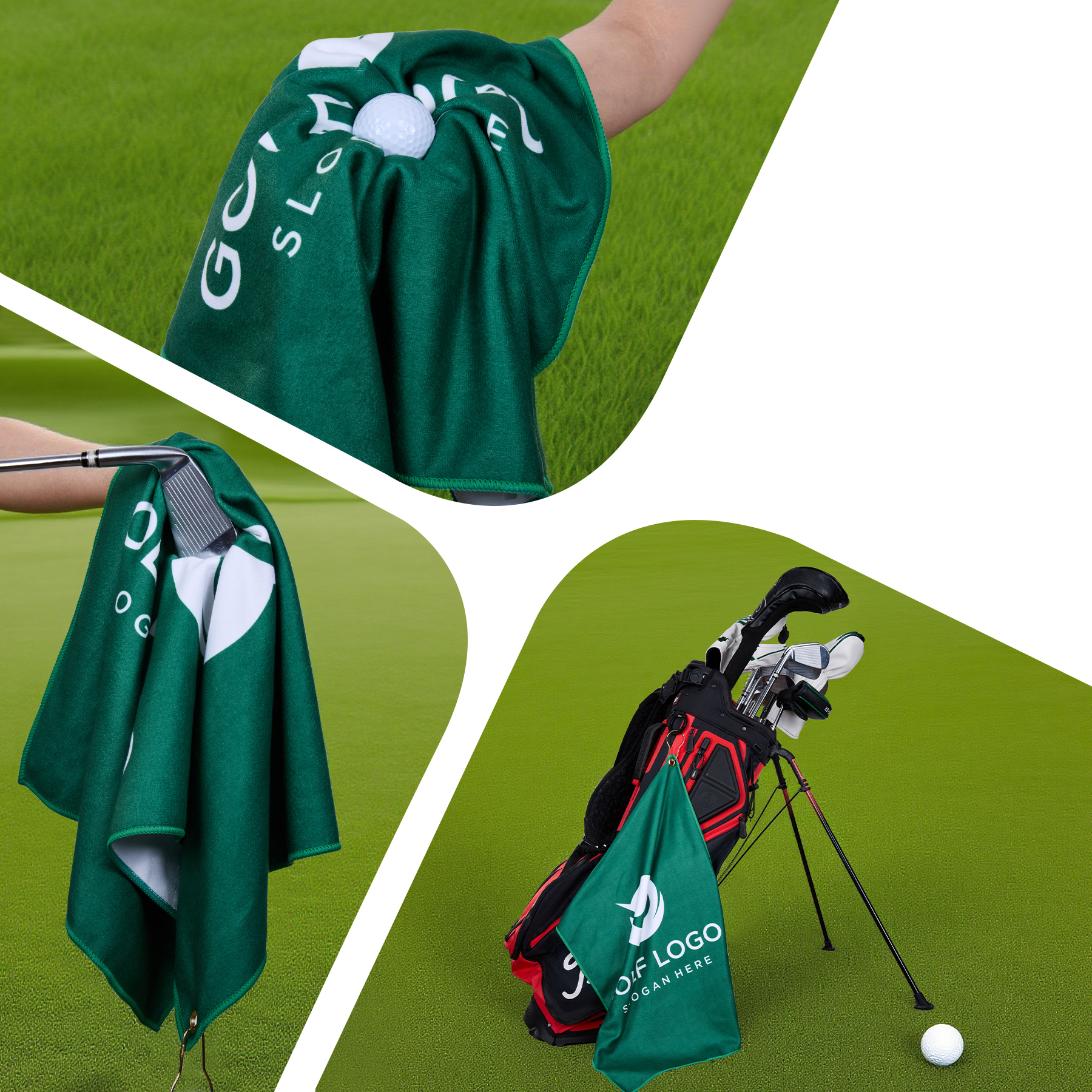 400GSM Full Color Microfiber Golf Towel 6
