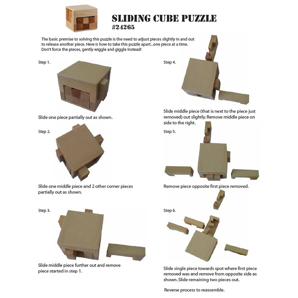 Wooden Sliding Cube Puzzle 11