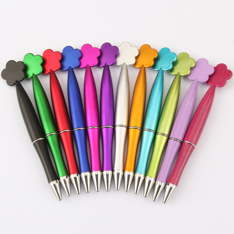 Single Ring Ballpoint Pen Butterfly Star Flower Heart Shape 3