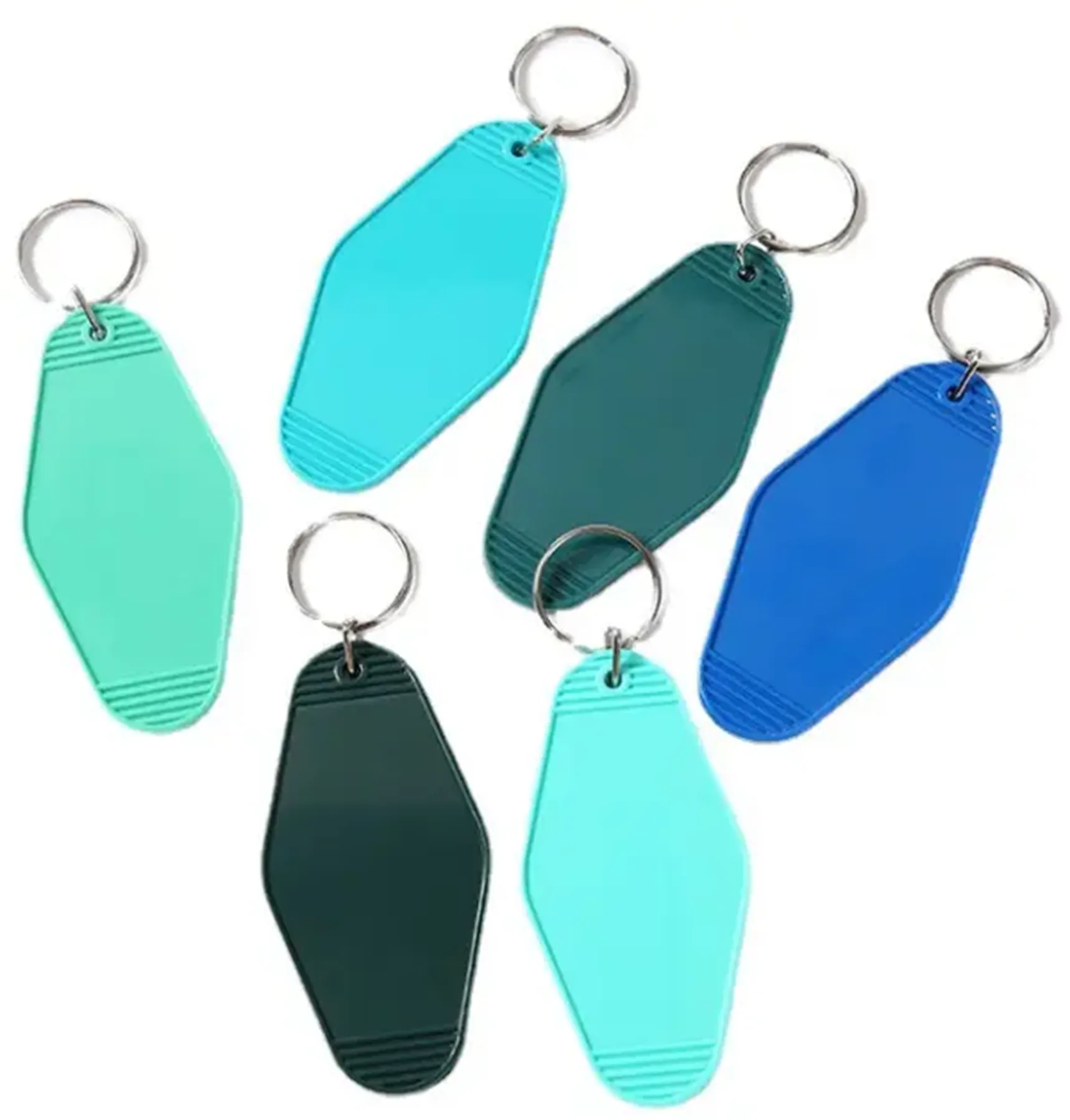 Rhombus Shape Hotel Luggage Tag Key Chain 3