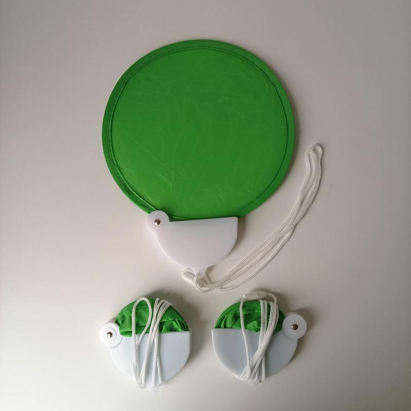 Foldable Round Fan with Handle & lanyard 3