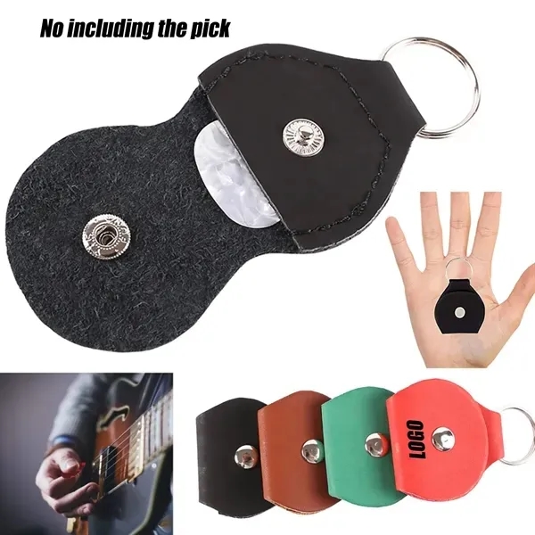 Leather Guitar Pick Holder Case Keychain 9