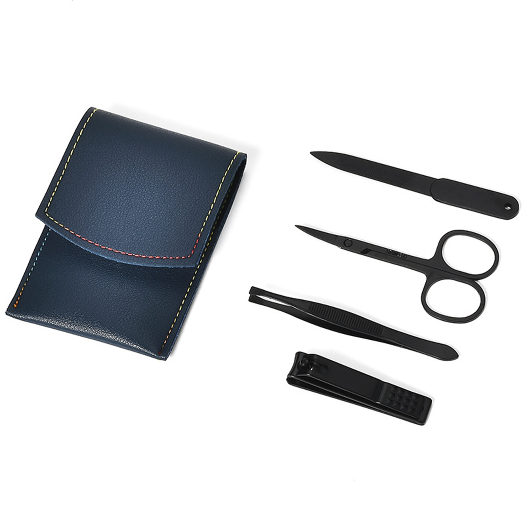 Stainless Steel Nail Care Kit In Leather Case 4" x 3" 1