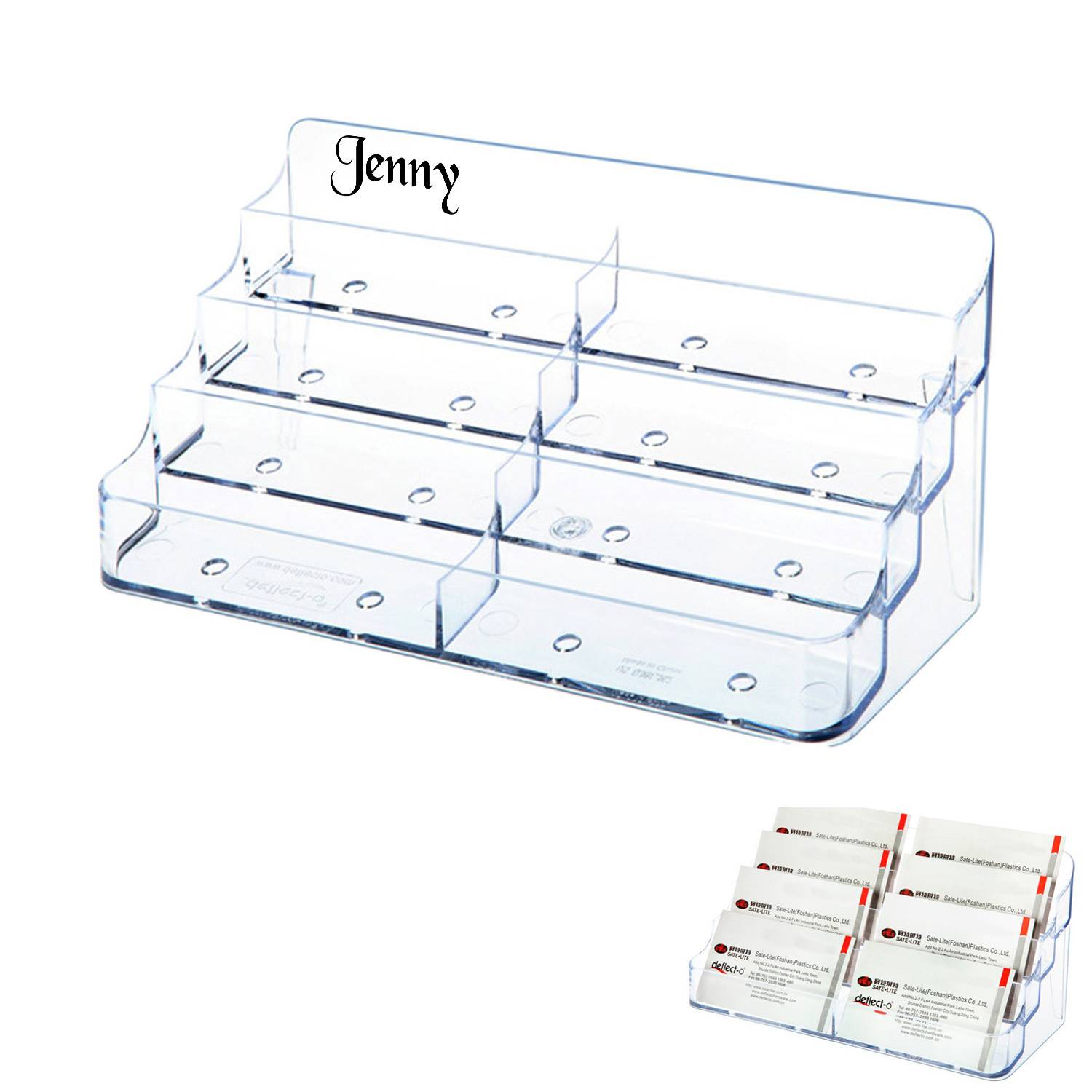 Acrylic Four-layer Eight-Grid Business Card Holder For Desk