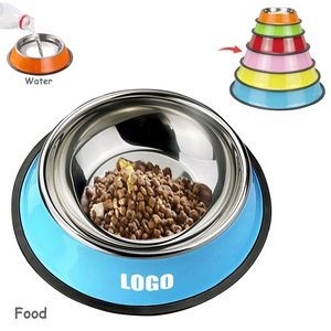 21cm Colorful Steel Pet Bowl Food Tray 19