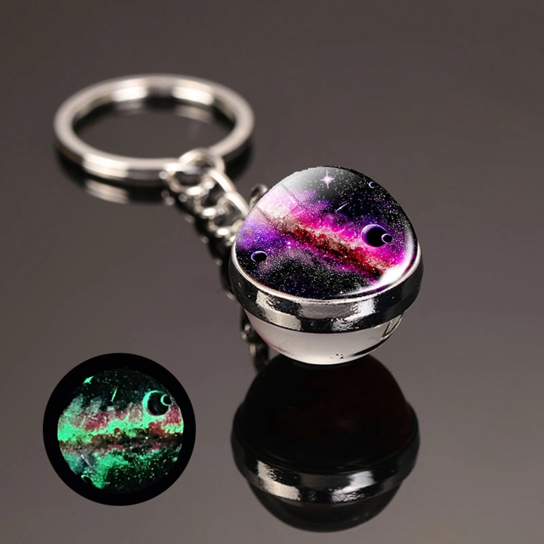 Glow in the Dark Crystal Ball Key Chain 12