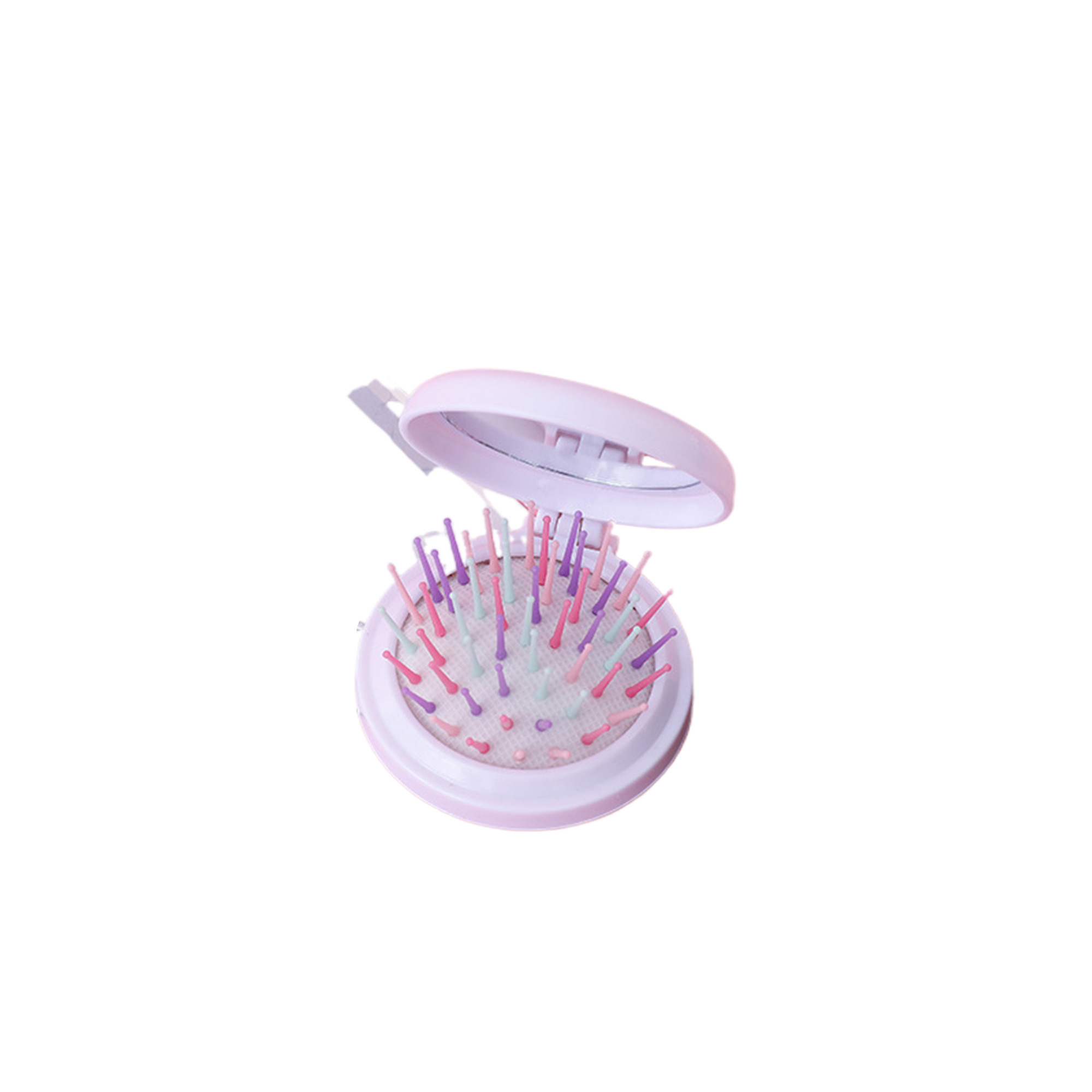 MOQ100 Compact Folding Hair Comb with Built-in Mirror 20