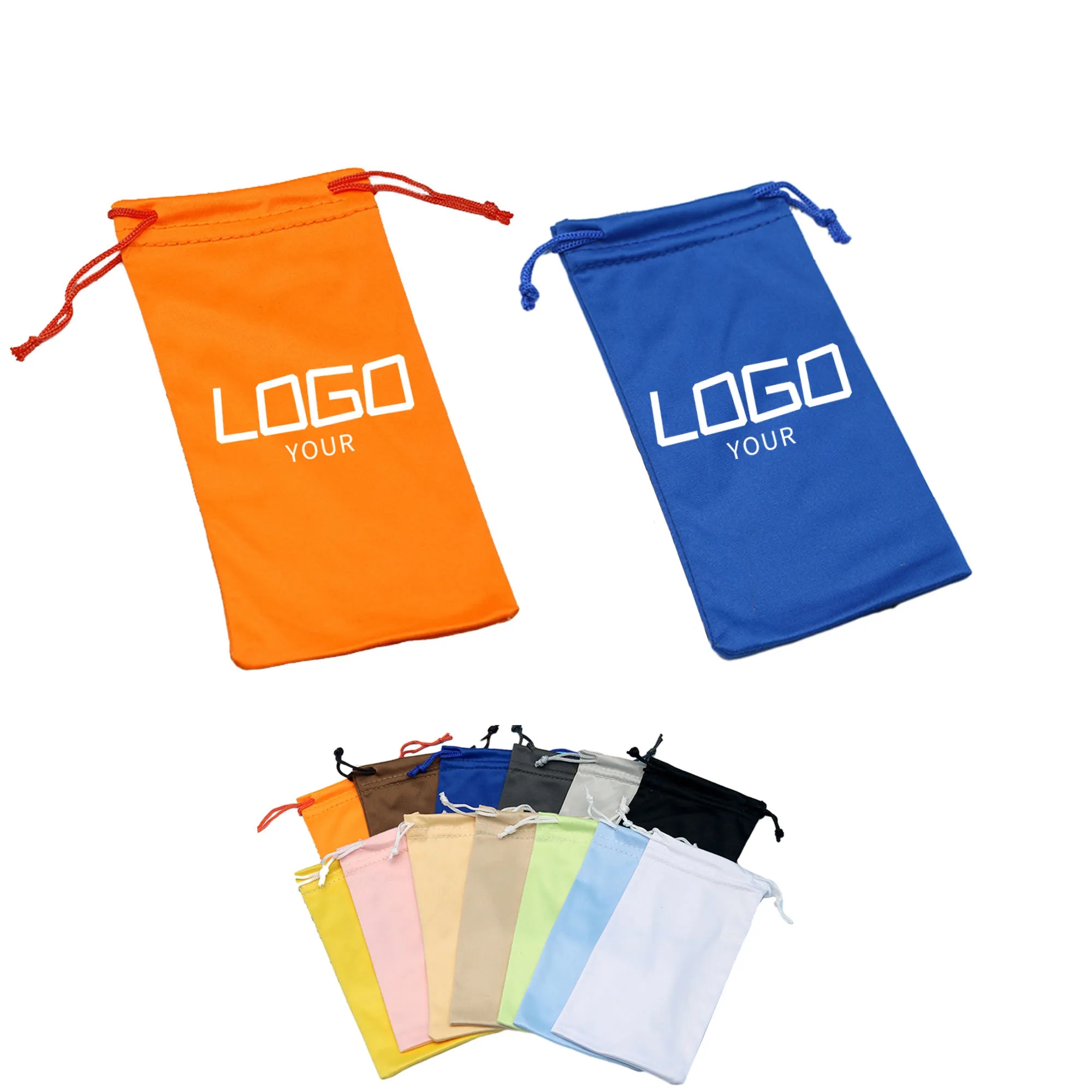 MOQ 50 PCS Soft Glasses Drawstring Bag 3