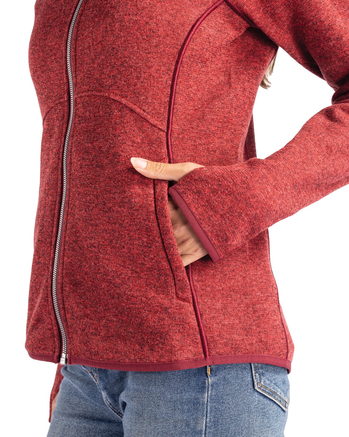 Mainsail Sweater-Knit Womens Full Zip Jacket