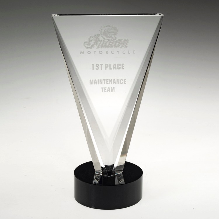 8" Triumph Crystal Award_D101CA 3