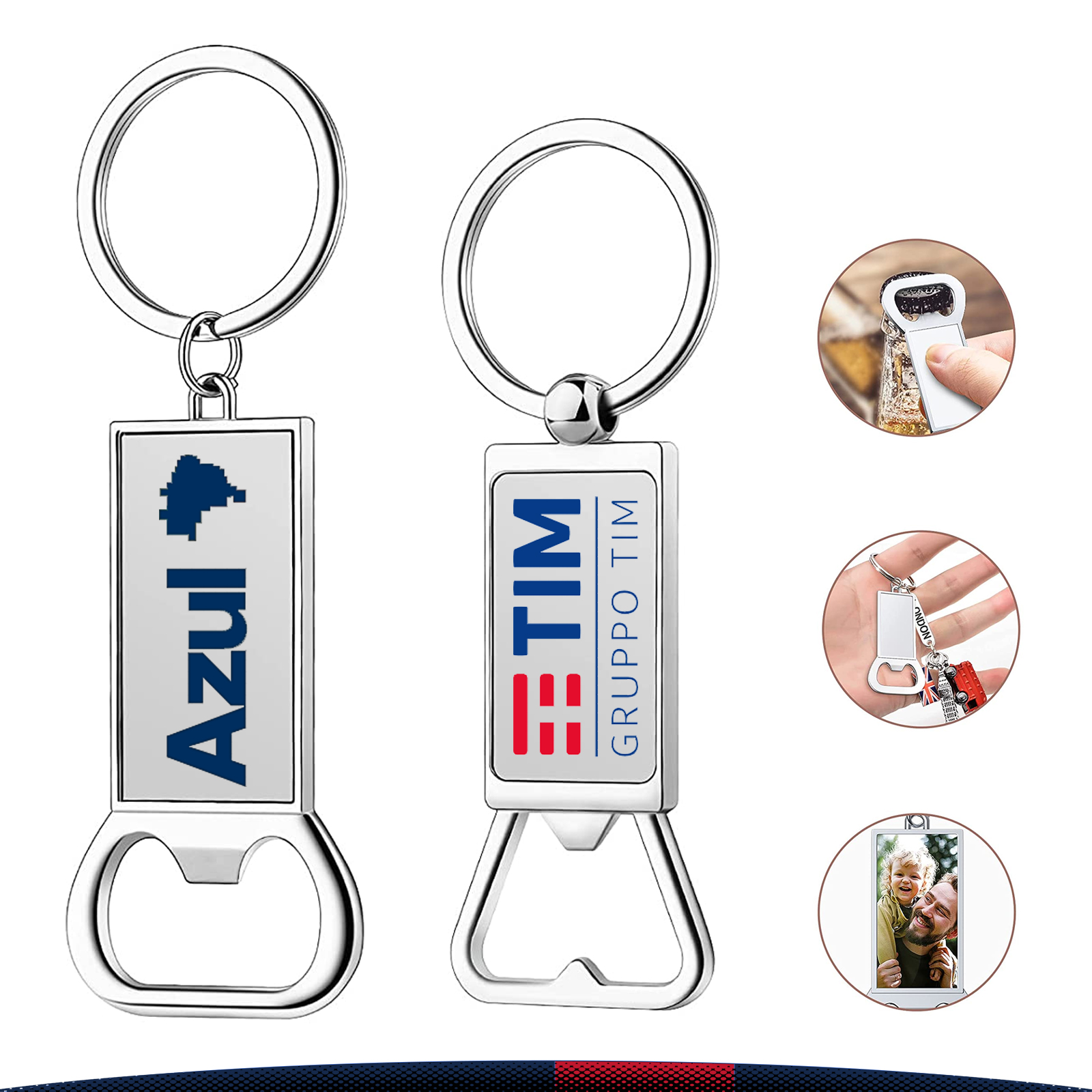 Rectangular Opener Keychain 2