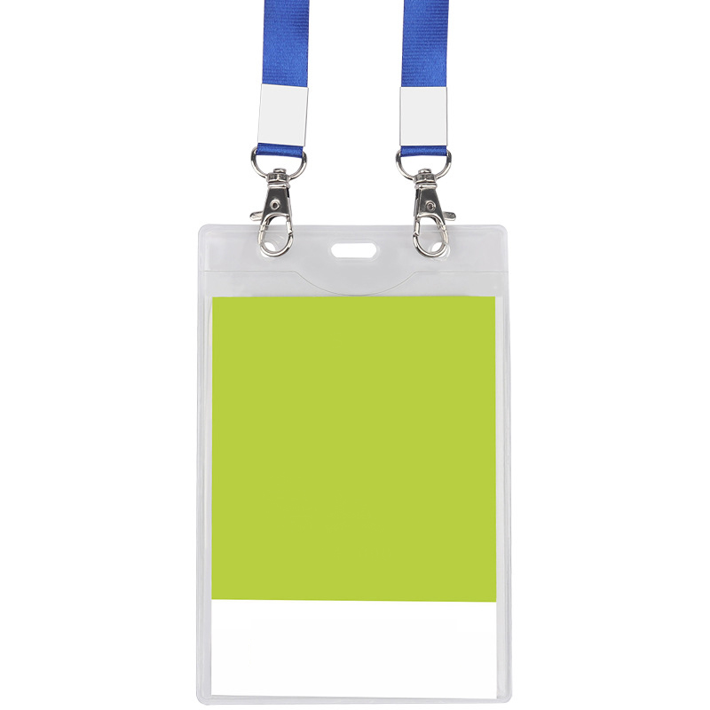 Double Hook Enlarged Transparent ID Card Badge Holder 7