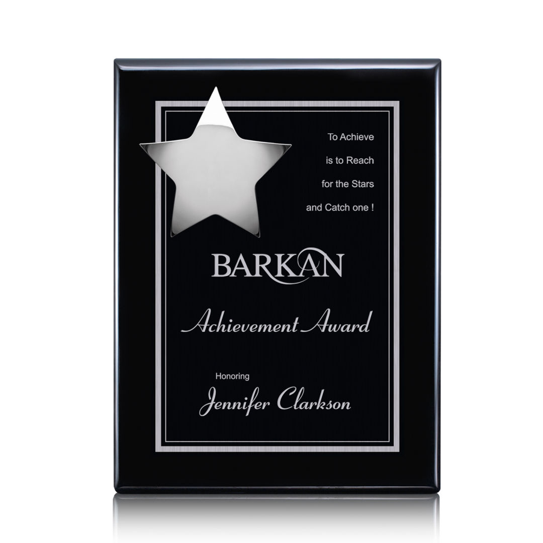 Hollister Plaque - Black/Chrome 8