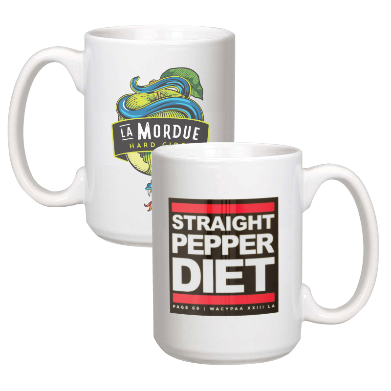 ON SALE! 15 oz. Giant White Ceramic Mug w/Full Color Sublimation