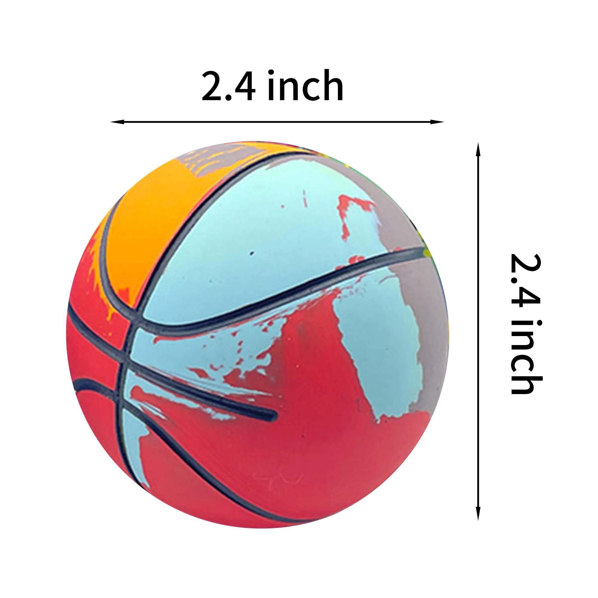 Rubber Bouncy Ball Mini Basketball Dog Toy 3