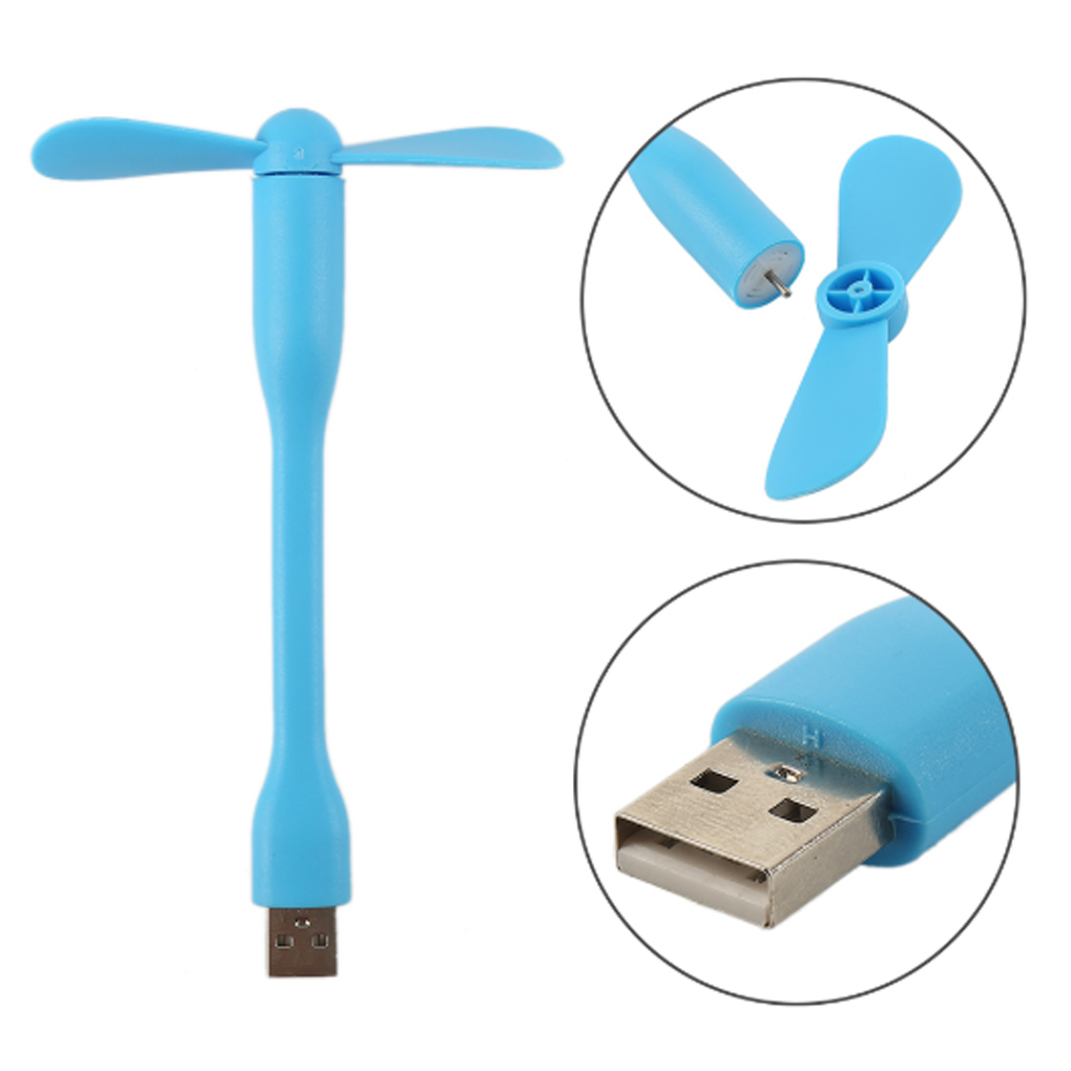 Flexible USB Mini Fan for Laptop and Power Bank 5
