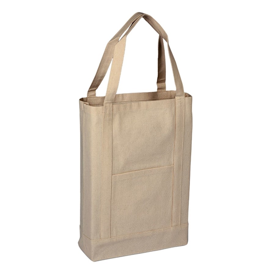 Heavy Duty 18 oz Cotton Canvas Tote Bag - 17"W x 13"H x 5"D 4