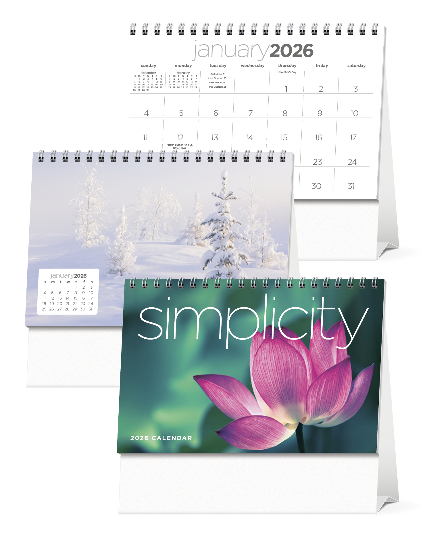 Triumph® Calendars Simplicity Large Desk Calendar 26