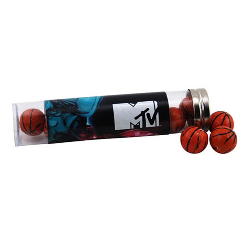 Tube with Chocolate Basketballs 1